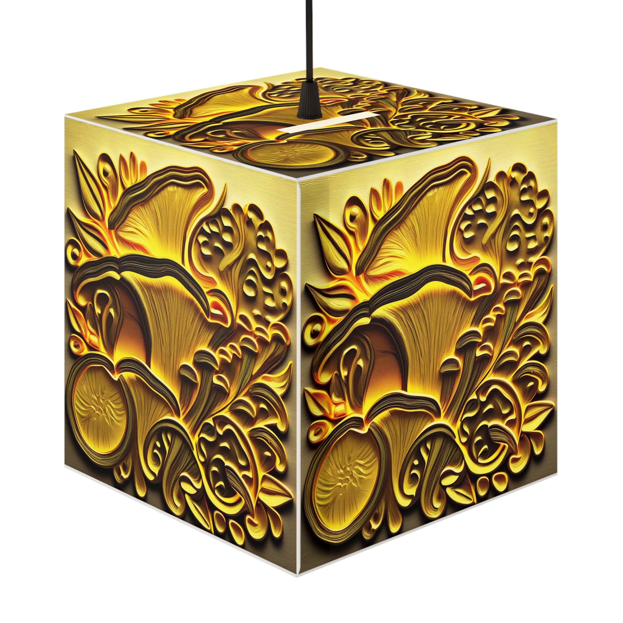 The Light Cube Lamp Golden Shroom Custom Design