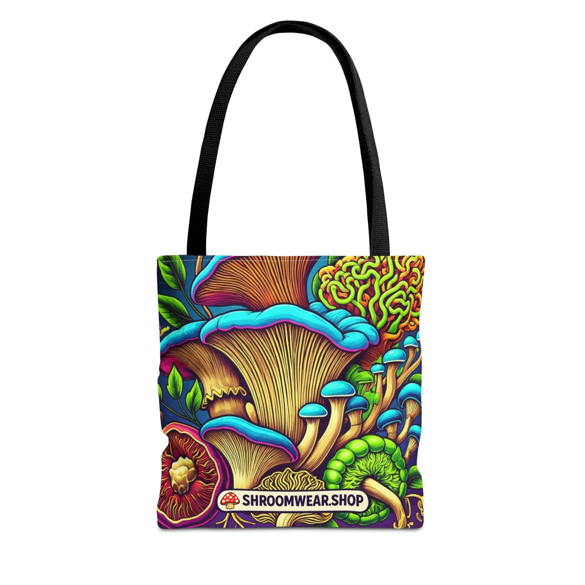 Bag: Mushroom Art Tote Bag – Psychedelic Fungi All-Over Print Eco Tote