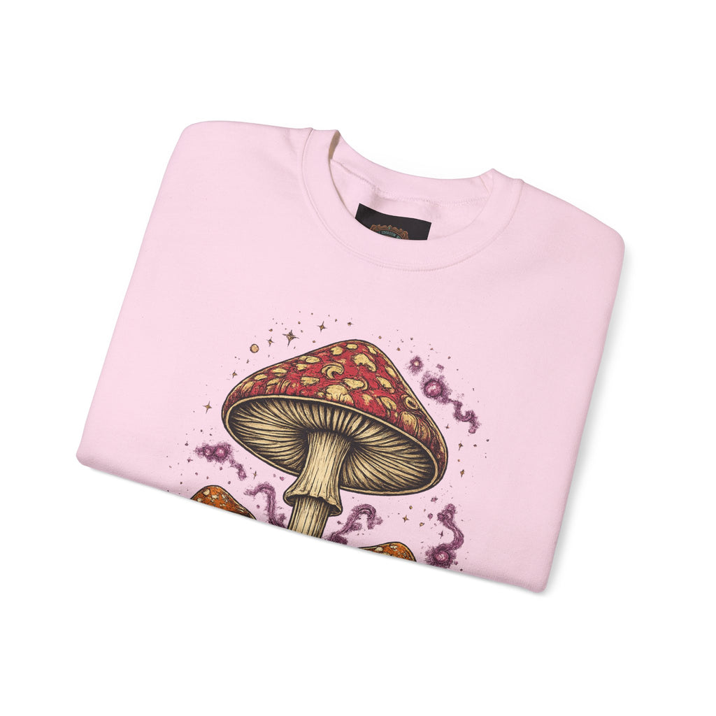 City:  Vancouver Crewneck Sweatshirt — Scenic Pacific Northwest Fungi Design