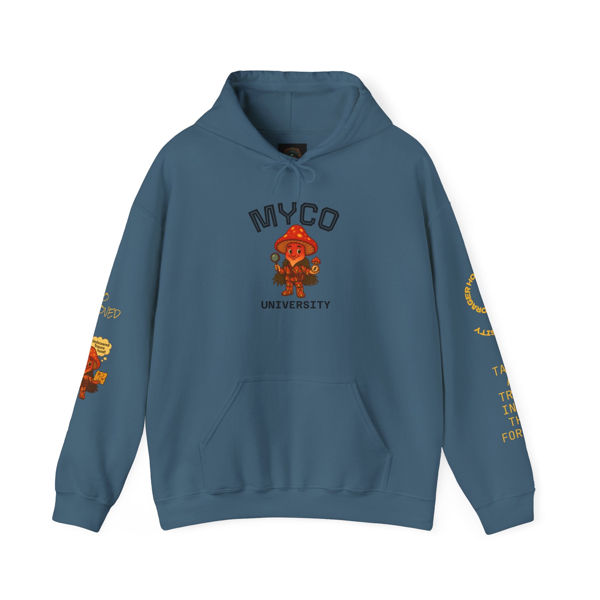 Myco University Lion & Mushroom Hoodie — Psychedelic Lion Graphic Pullover
