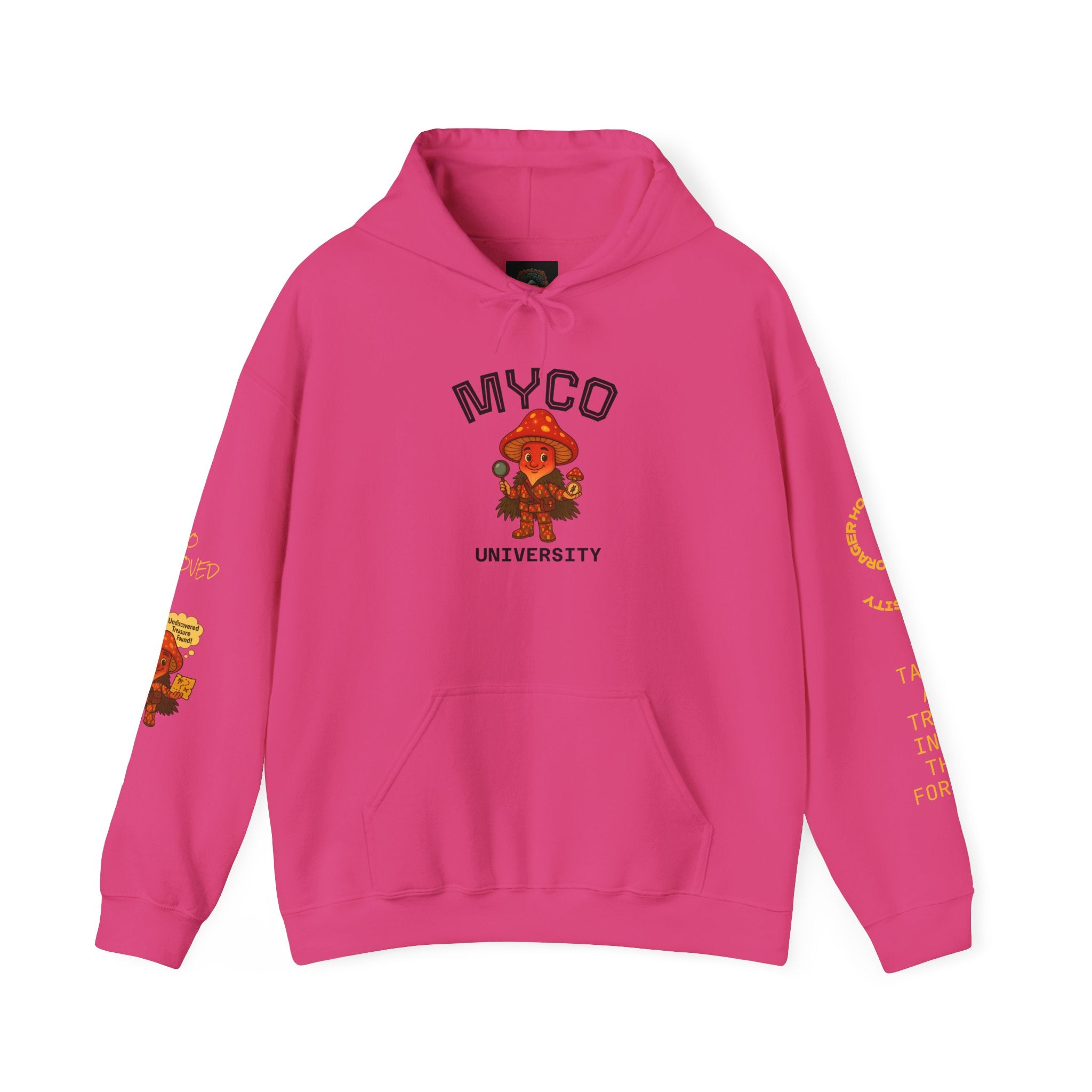 Myco University Lion & Mushroom Hoodie — Psychedelic Lion Graphic Pullover