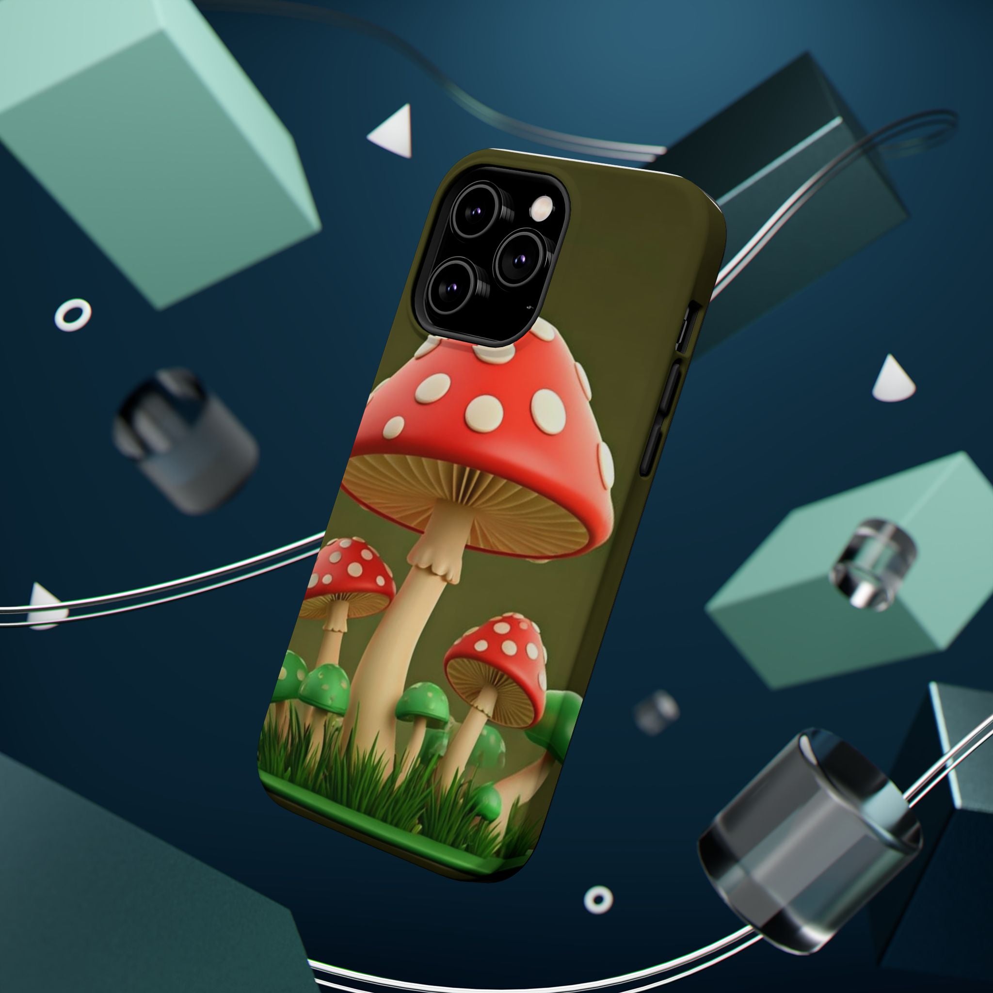 Golden Glow Mushroom Phone Case – Nature Meets Radiance