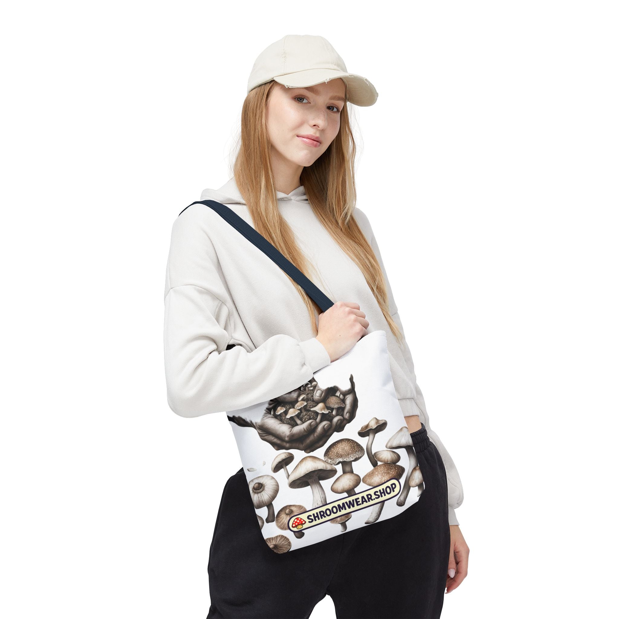 Tote Bag: Mushroom Tote Bag — Hand-Harvested Fungi Illustration Tote