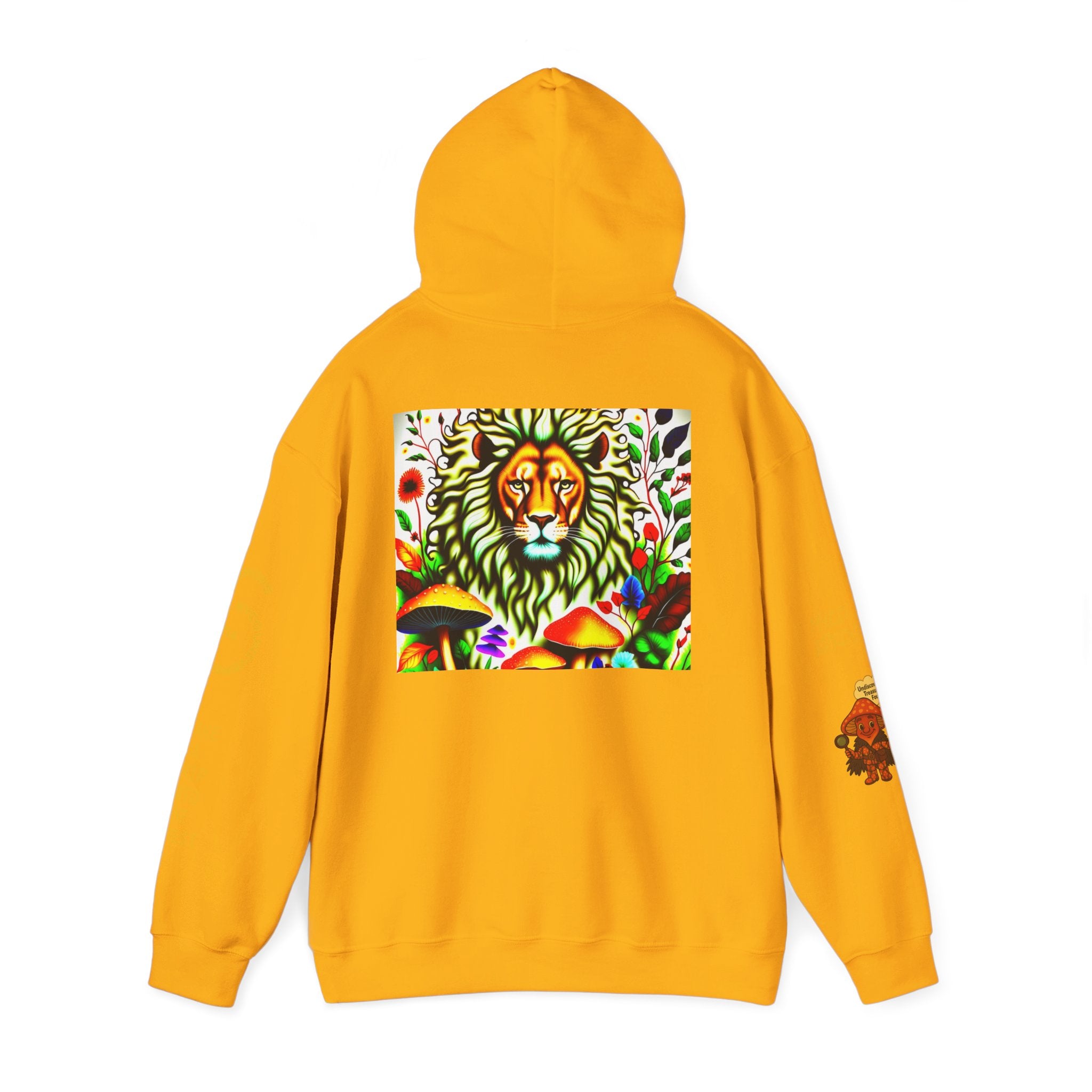Myco University Lion & Mushroom Hoodie — Psychedelic Lion Graphic Pullover