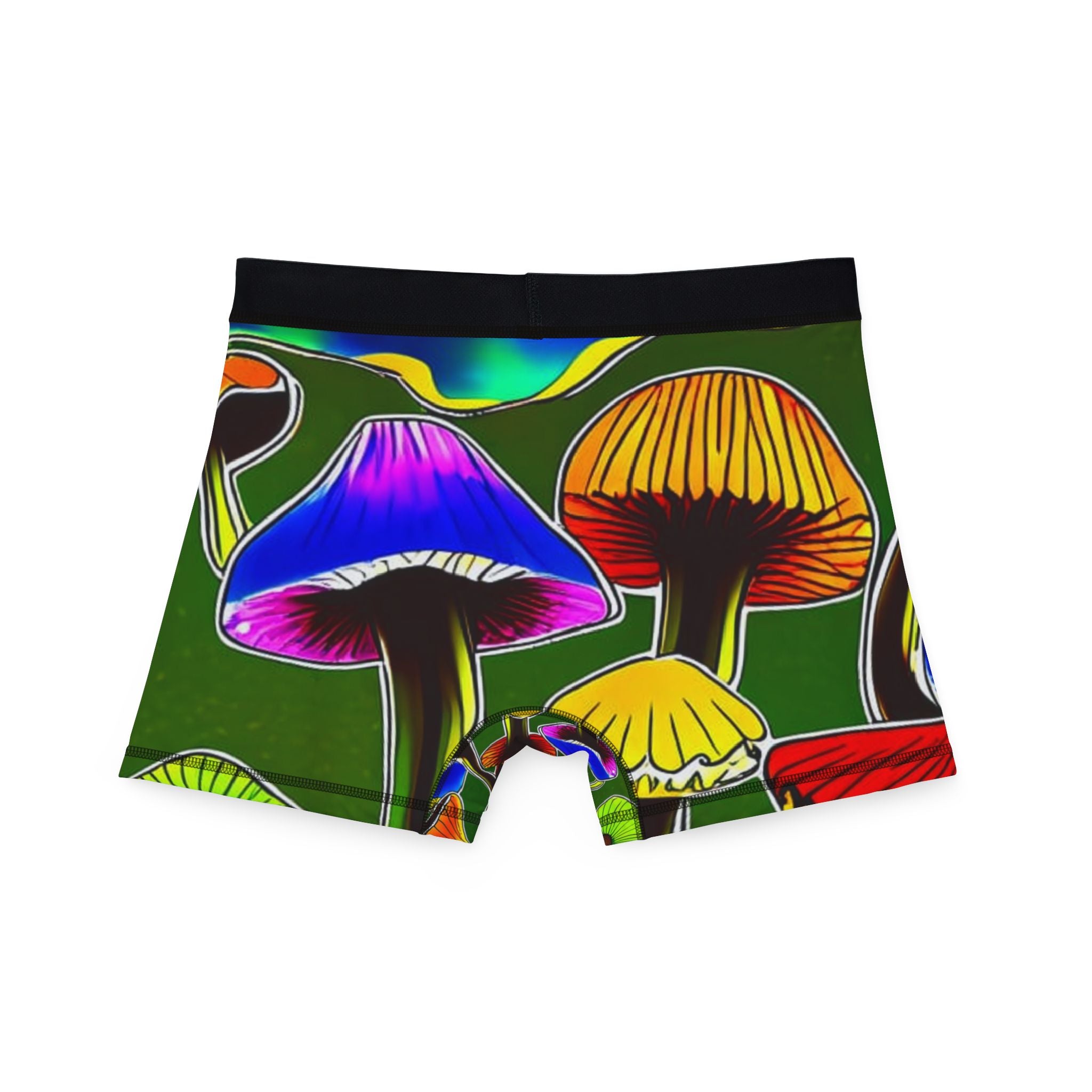 Mushroom Pattern Men’s Boxers — Colorful Psychedelic Fungi Print