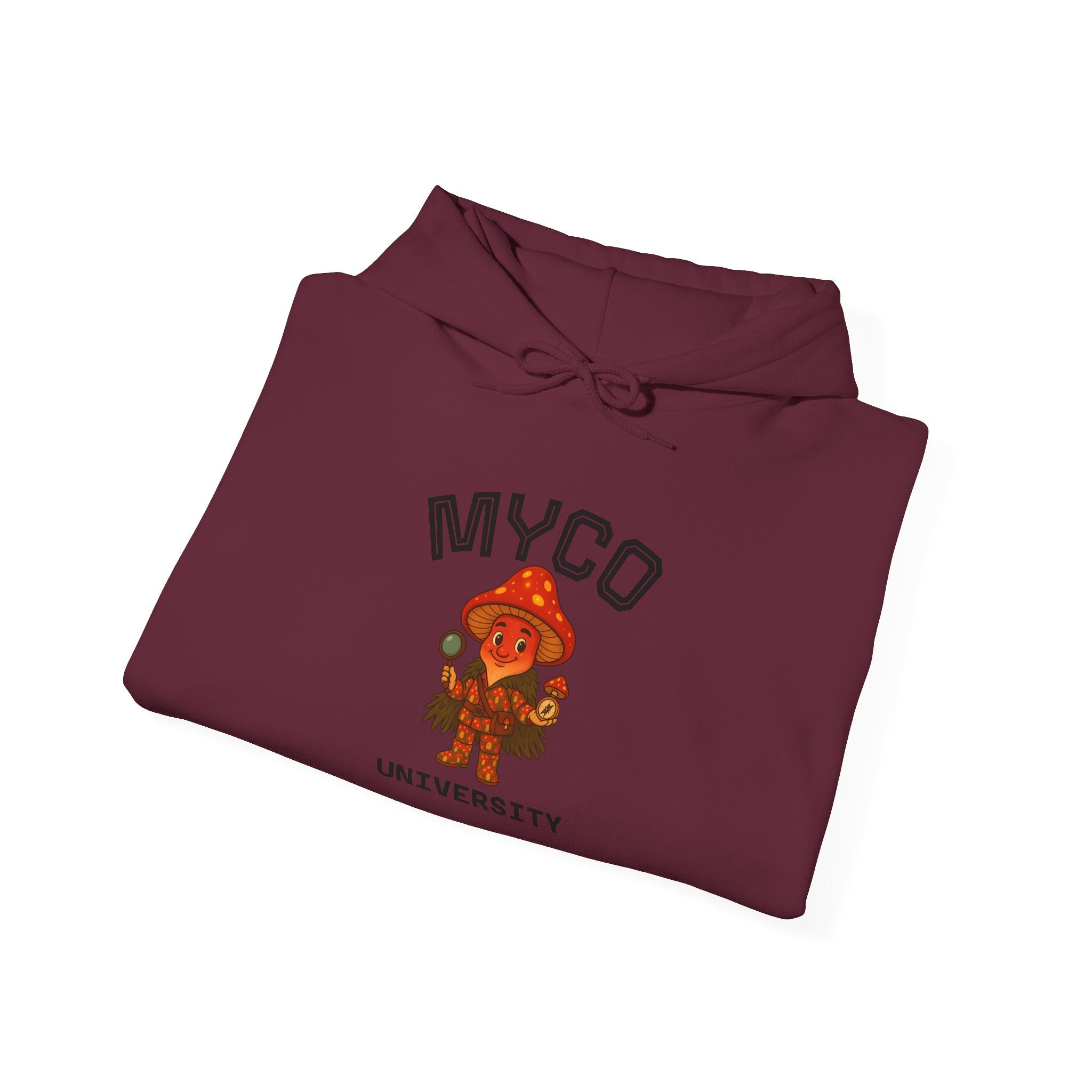 Myco University Lion & Mushroom Hoodie — Psychedelic Lion Graphic Pullover