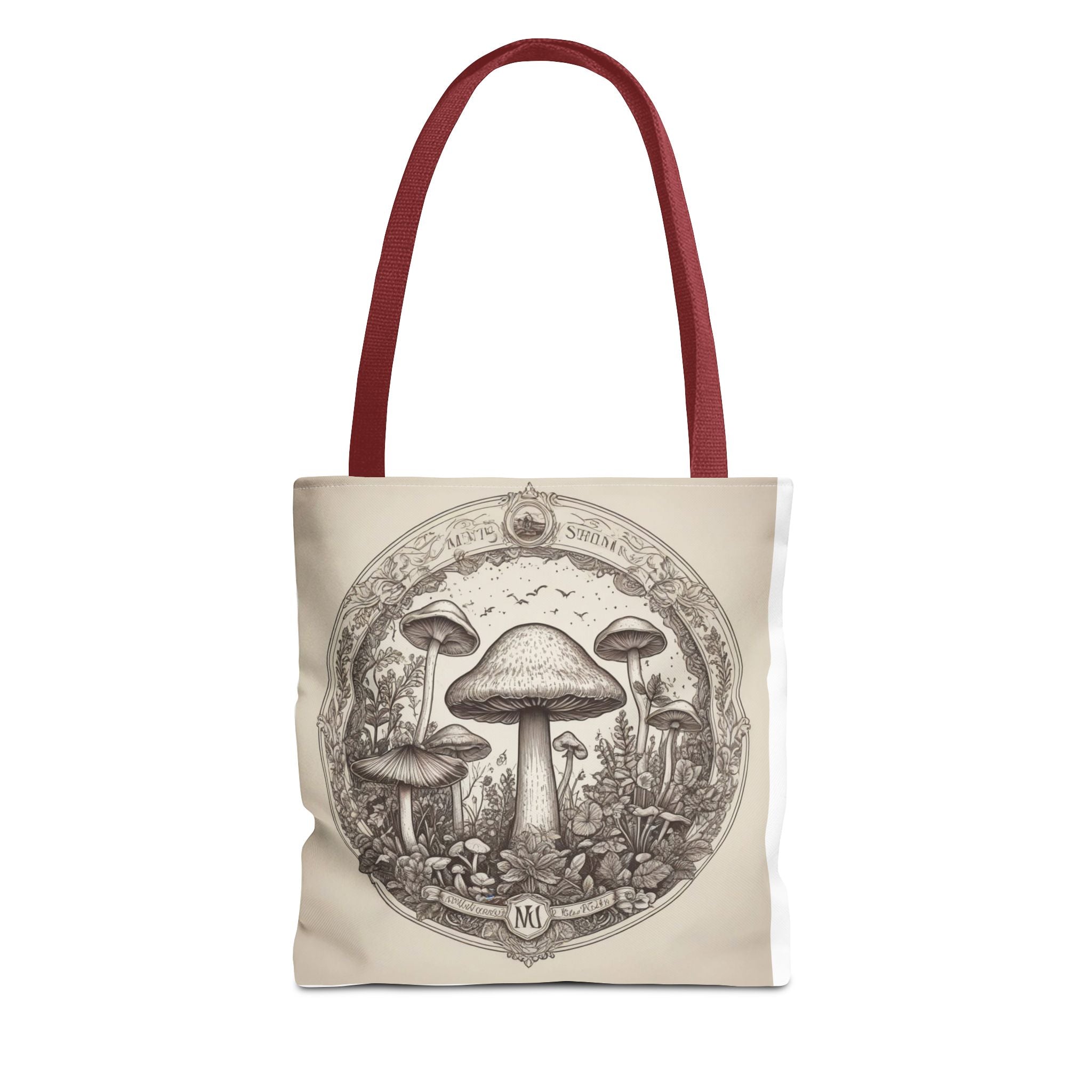 Mystic Shroom Circle Tote Bag – Where Art Nouveau Meets Nature