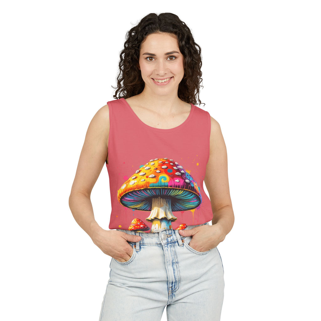 City: Portland Mushroom Tank Top — Psychedelic Forest Graphic Tank