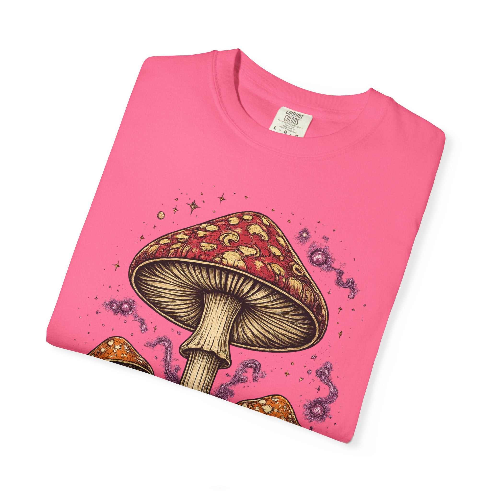 City: Portland Mushroom Graphic T-Shirt — Vintage Forest Amanita Design