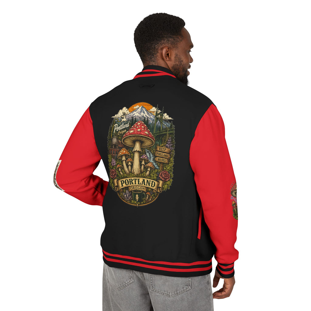 Portland Mushroom Patch Letterman Jacket