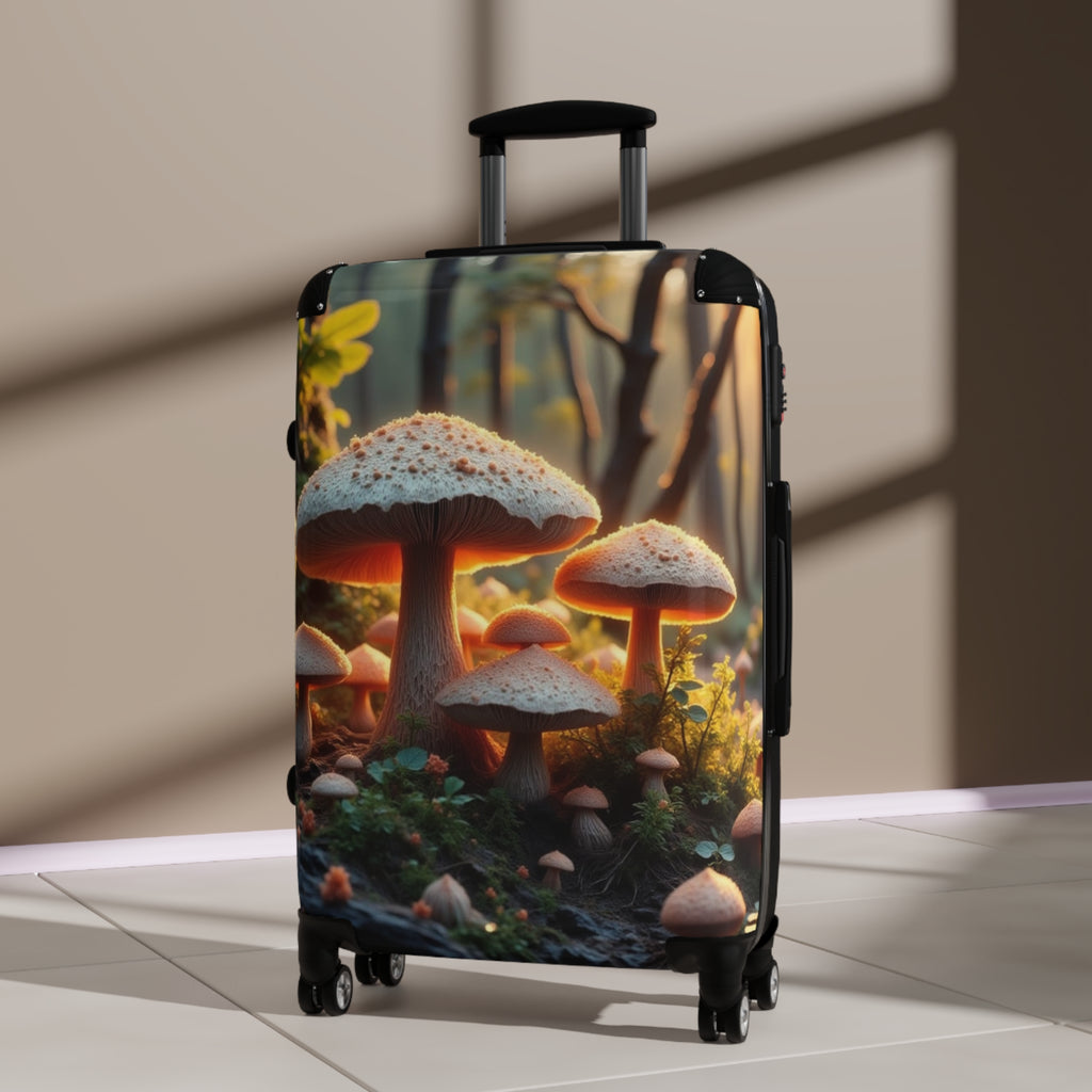 Mushroom Forest Carry-On Suitcase – Enchanted Nature Travel Luggage