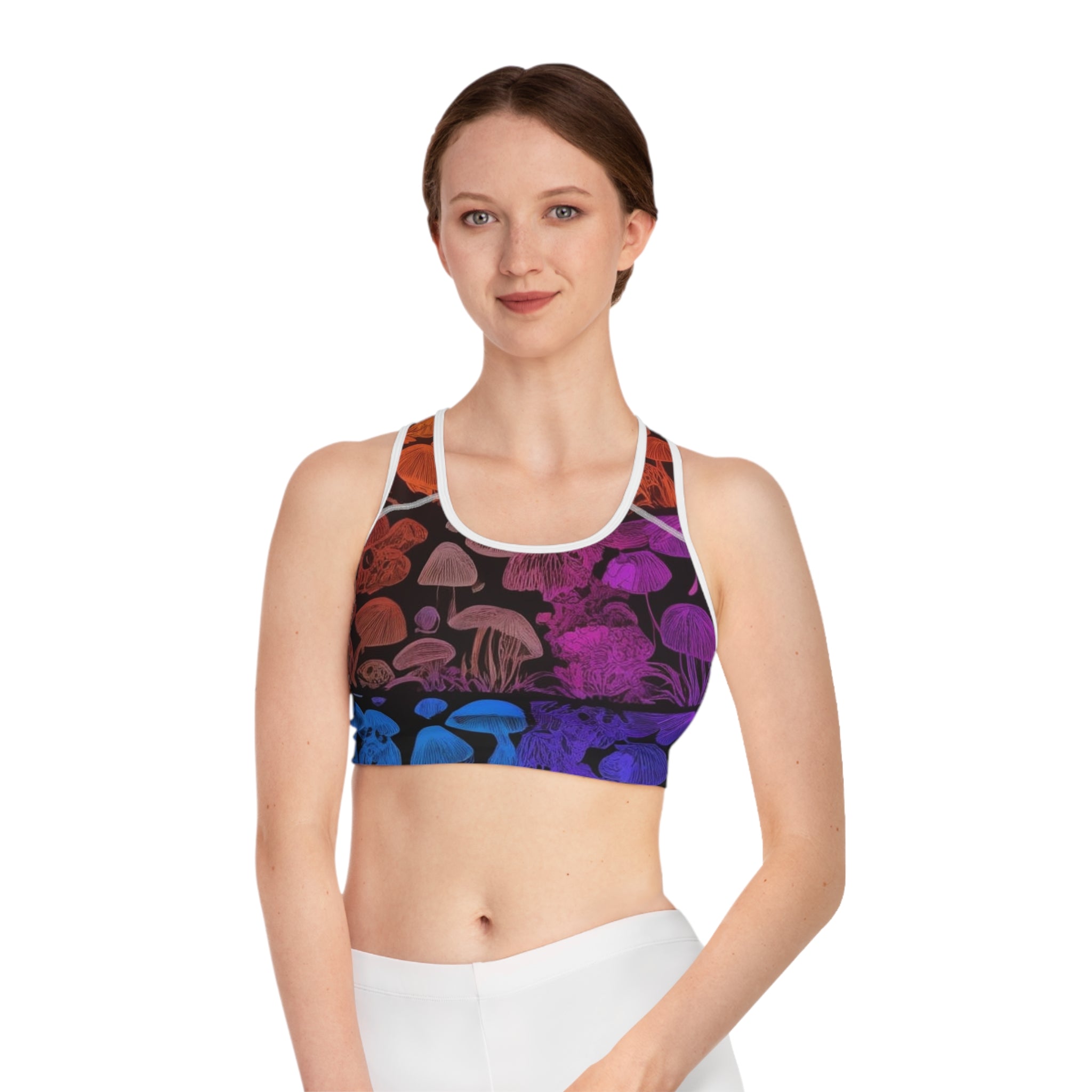 Supportive Myco Glow Sports Bra Stunning. Spore-tacular