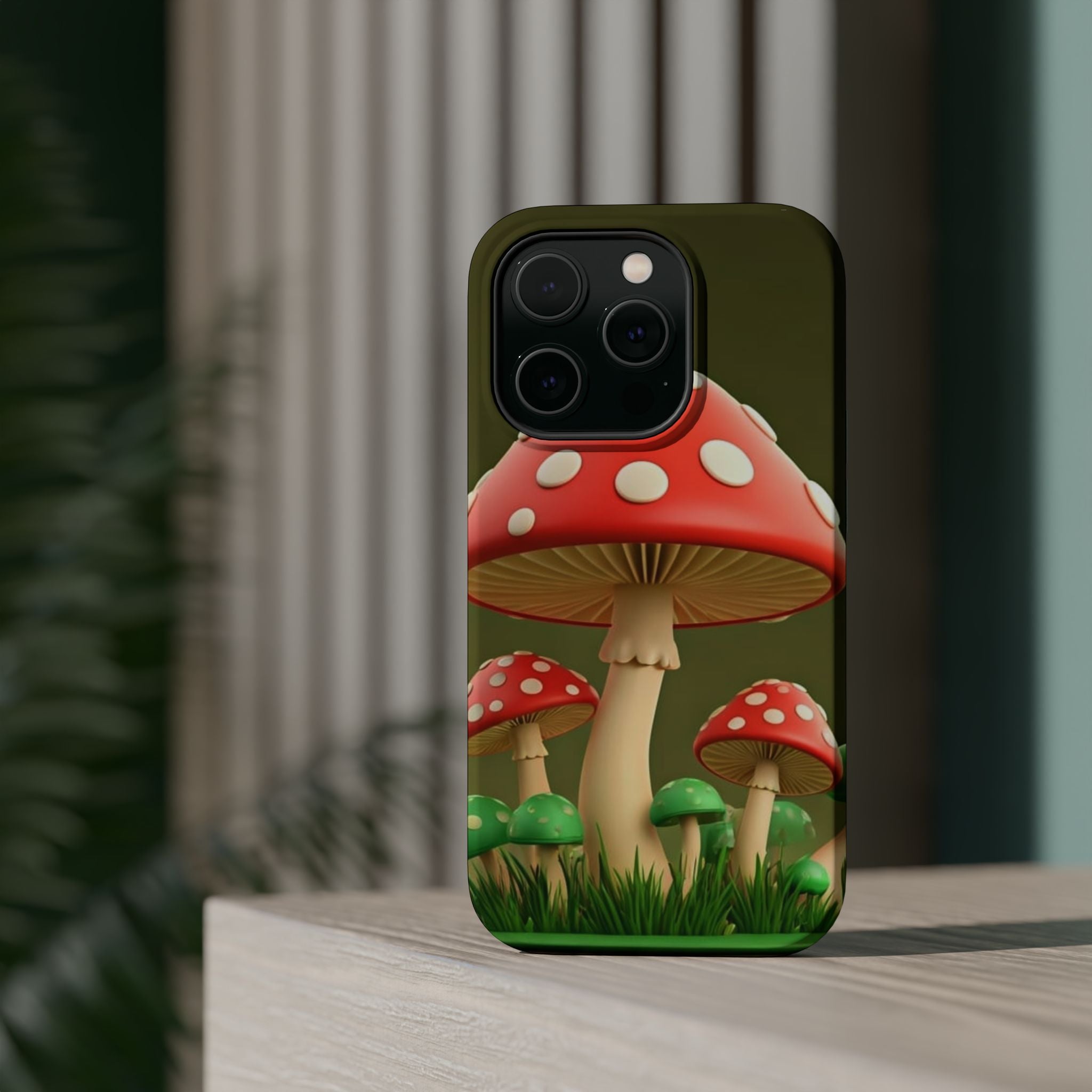 Golden Glow Mushroom Phone Case – Nature Meets Radiance