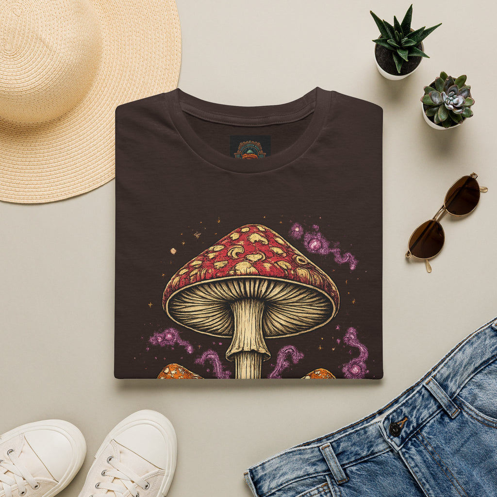 City: Portland Mushroom Magic T-Shirt — Vintage Red Toadstool Illustration