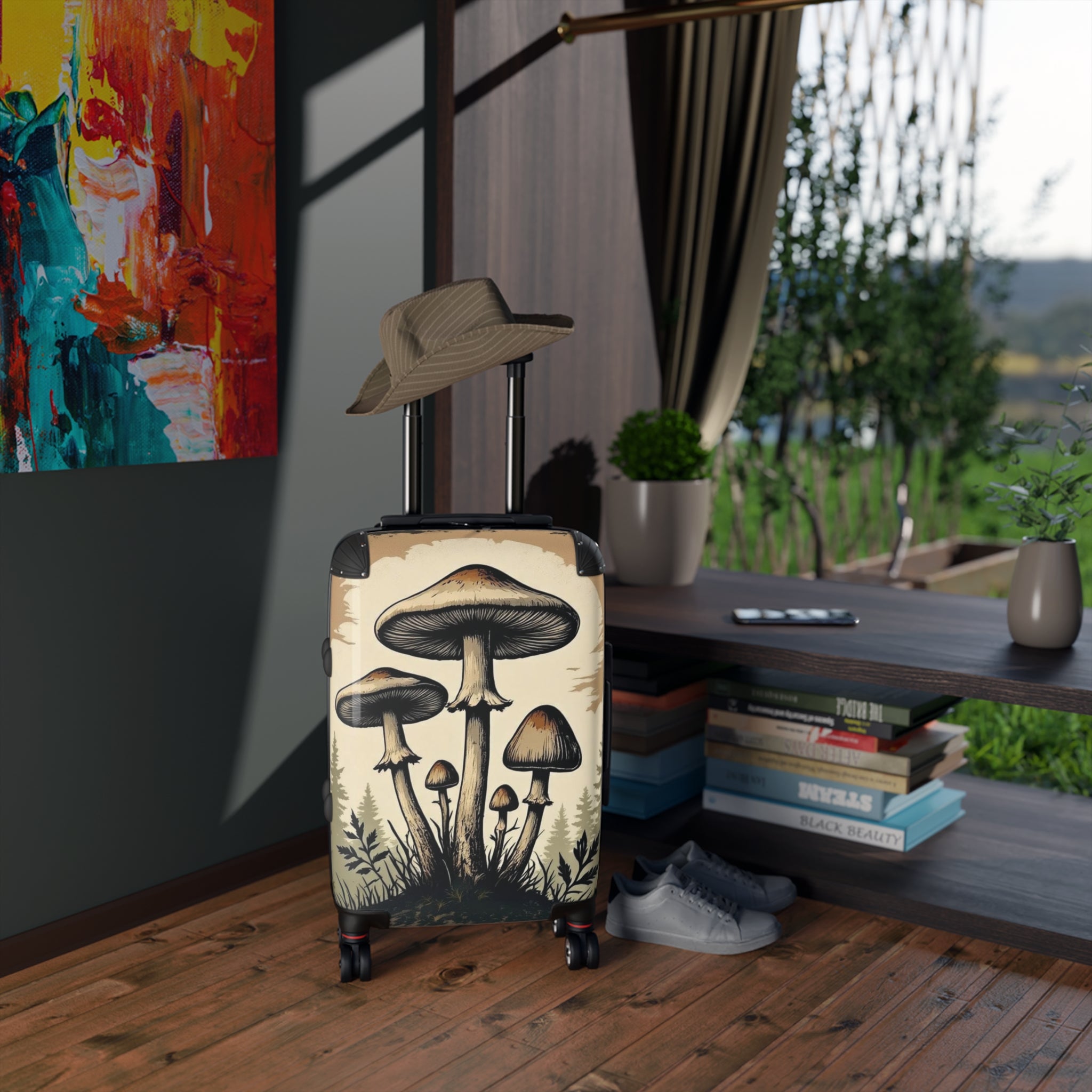 Suitcase: Mushroom Forest Suitcase – Botanical Travel Carry-On
