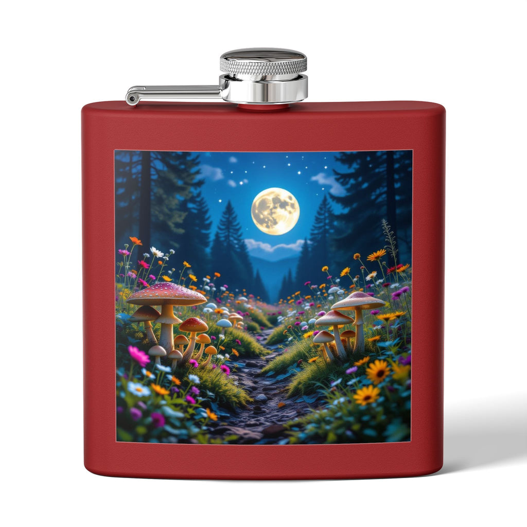 Moonlit Grove Stainless Steel Flask – Sip with a Side of Magic