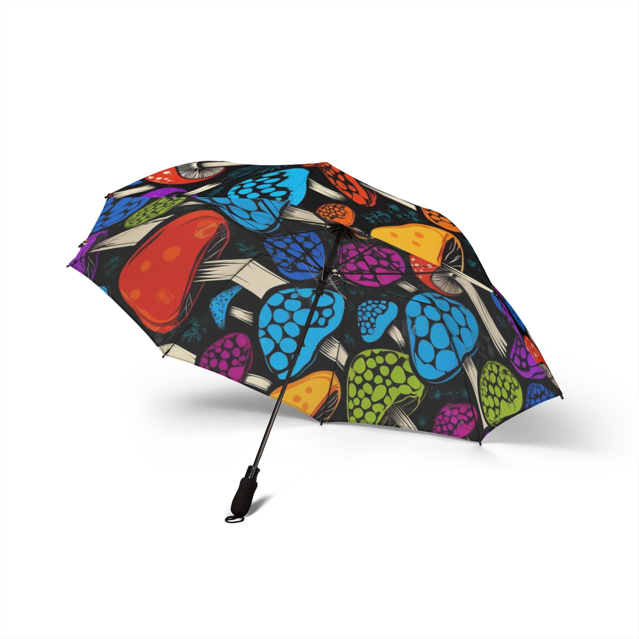 Colorful Mushroom Foldable Umbrella — Semi‑Automatic Compact Rain Parasol