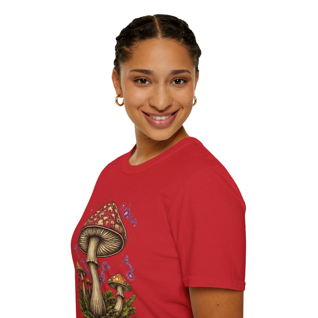 City: Gresham Psychedelic Mushroom Graphic T-Shirt — Red Amanita Illustration