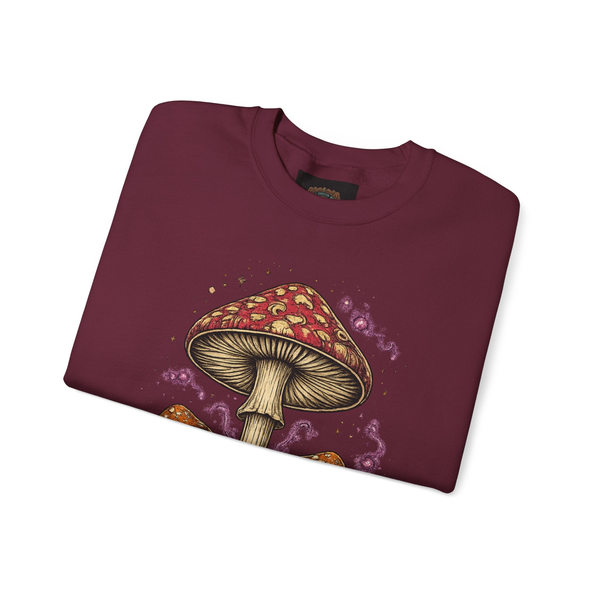 City:  Vancouver Crewneck Sweatshirt — Scenic Pacific Northwest Fungi Design