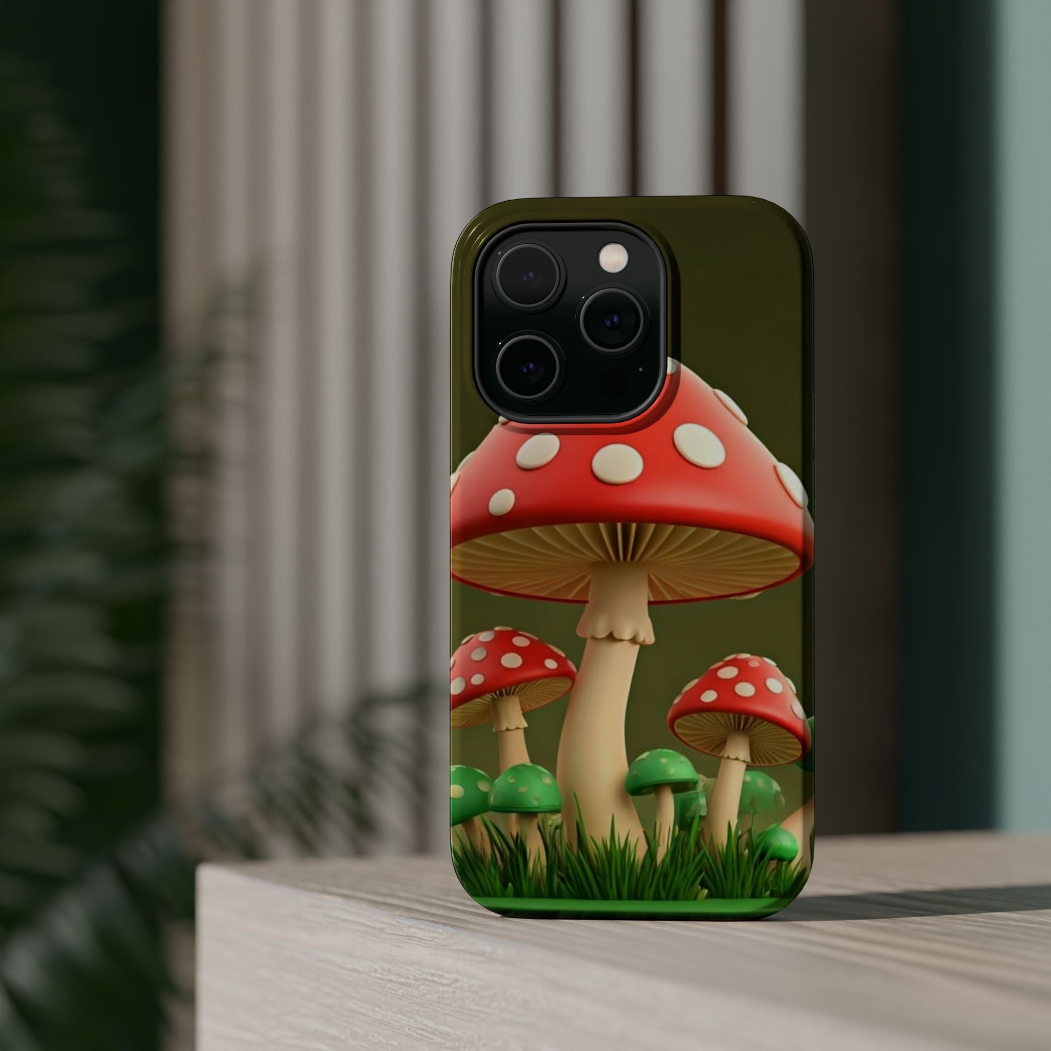 Golden Glow Mushroom Phone Case – Nature Meets Radiance