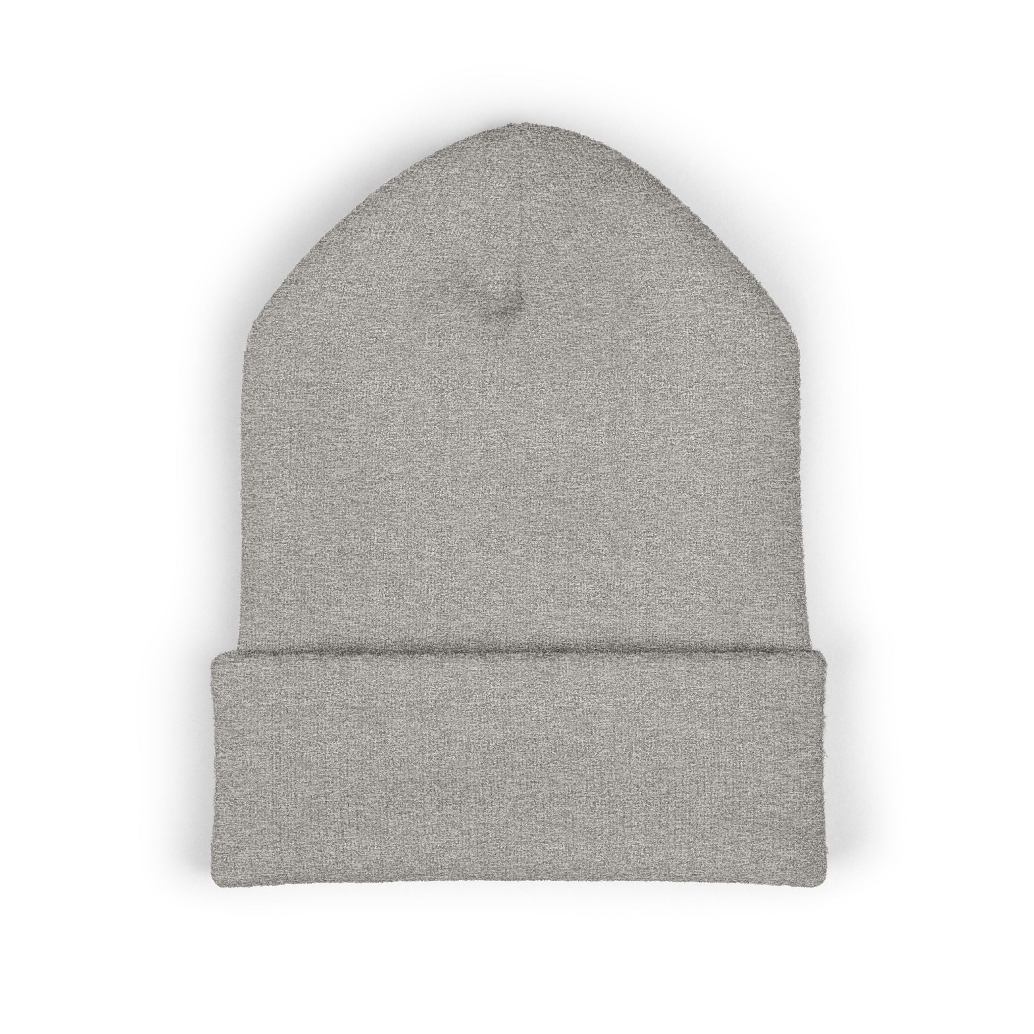 Beanie: Embroidered Colorful Mushroom Beanie — Cute Cuffed Knit Hat