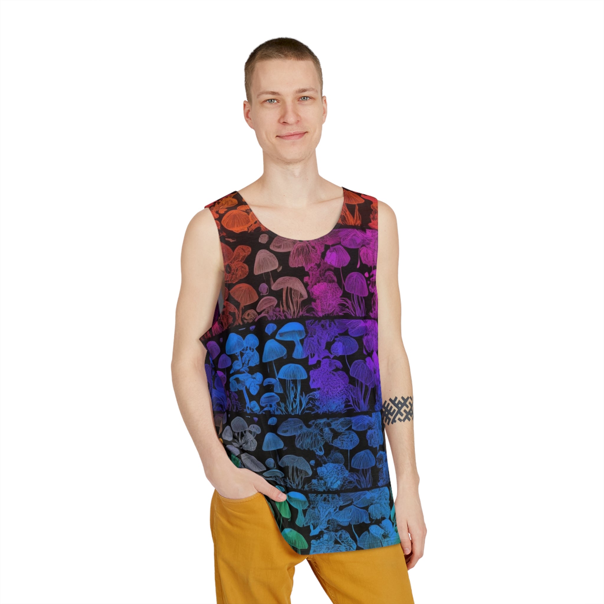 Camiseta de tirantes Fungi Flow — Top mágico de setas unisex