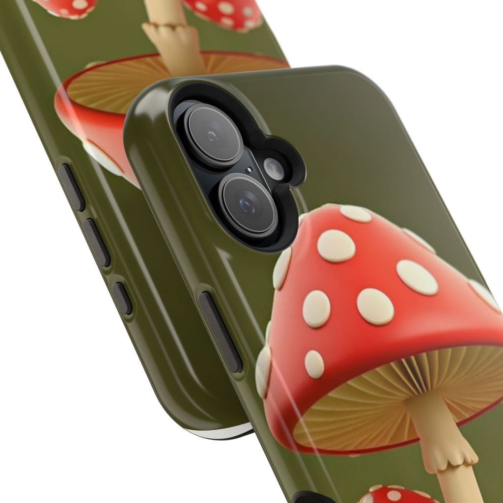 Golden Glow Mushroom Phone Case – Nature Meets Radiance