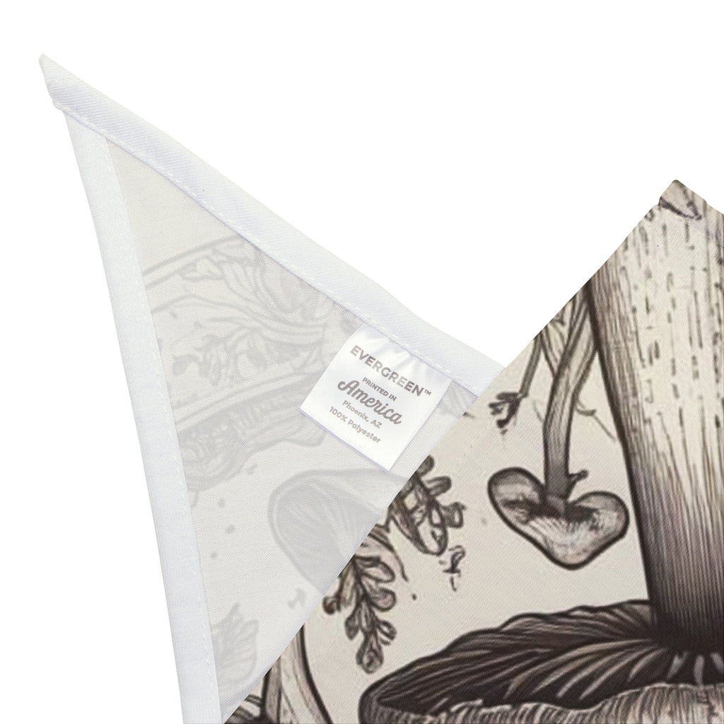Whispers of the Wild Mushroom Bandana Earthy. Elegant Enchanted
