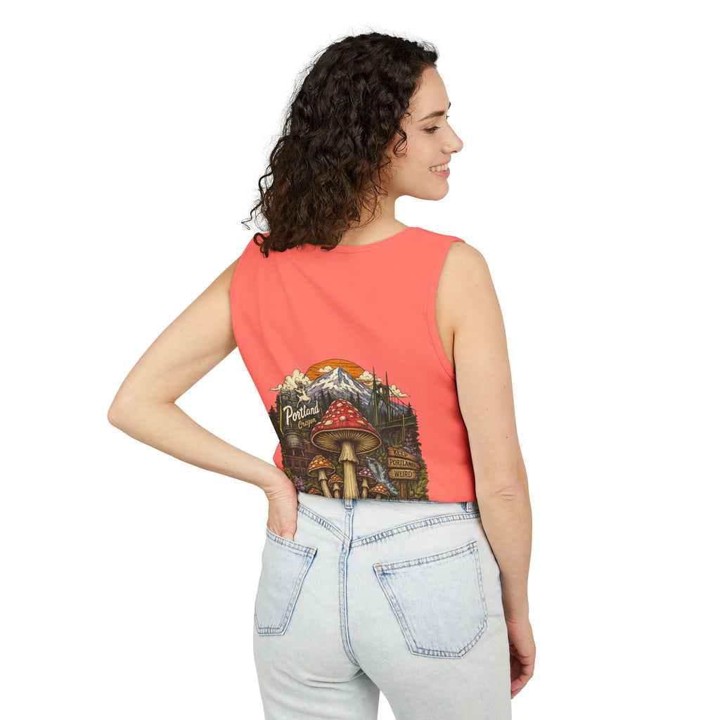 City: Portland Mushroom Tank Top — Psychedelic Forest Graphic Tank