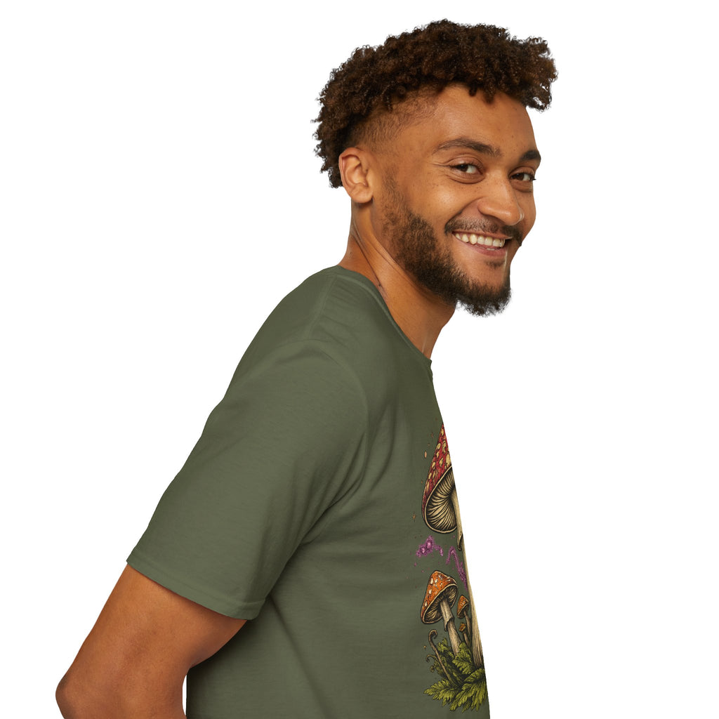 City: Portland Mushroom Magic T-Shirt — Vintage Red Toadstool Illustration
