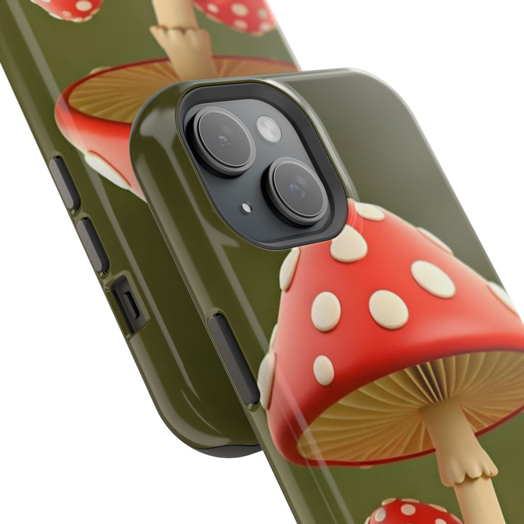 Golden Glow Mushroom Phone Case – Nature Meets Radiance