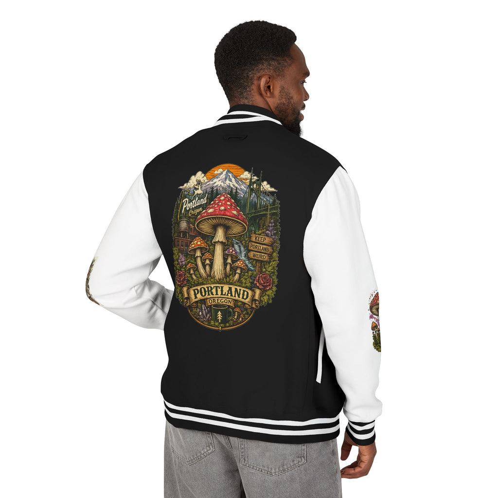 Portland Mushroom Patch Letterman Jacket