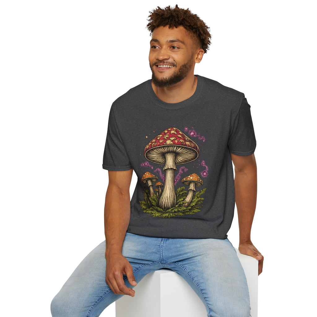 City: Portland Mushroom Magic T-Shirt — Vintage Red Toadstool Illustration