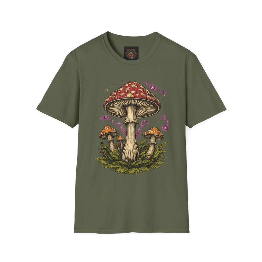 City: Portland Mushroom Magic T-Shirt — Vintage Red Toadstool Illustration