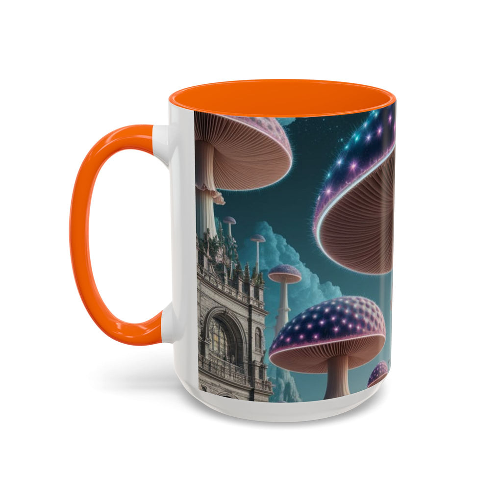 Mug: Mystical Mushroom Accent Coffee Mug — Fantasy Psychedelic Ceramic Cup (11/15oz)