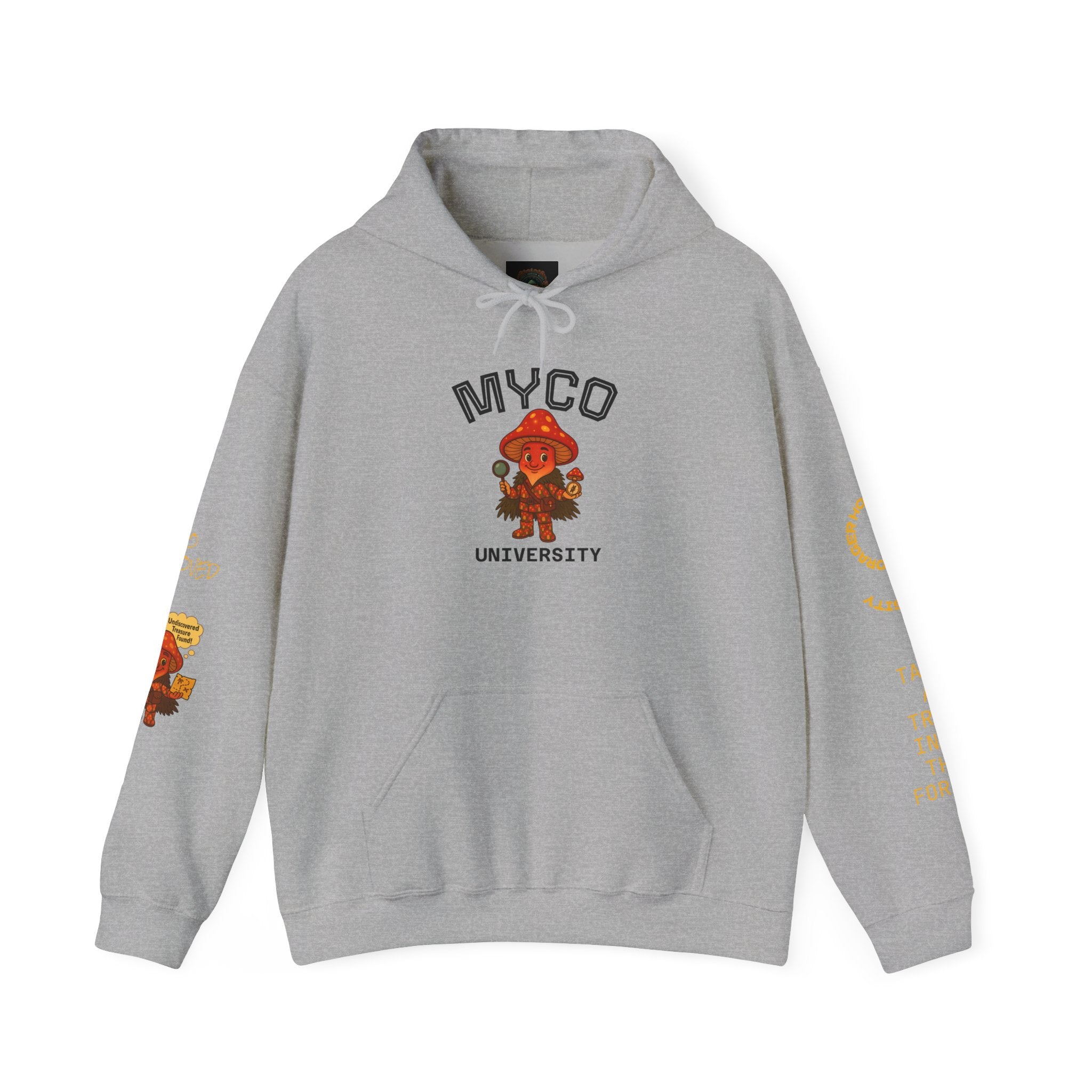 Myco University Lion & Mushroom Hoodie — Psychedelic Lion Graphic Pullover