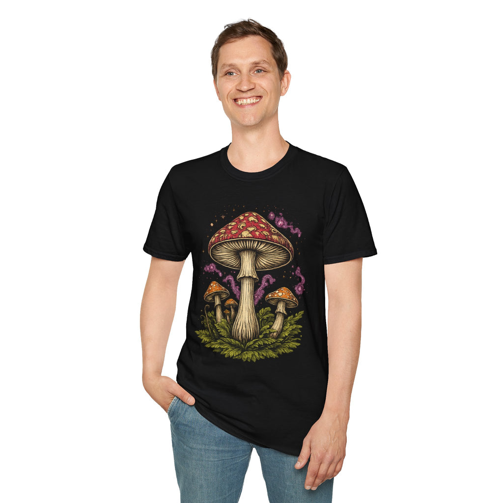 City: Gresham Psychedelic Mushroom Graphic T-Shirt — Red Amanita Illustration