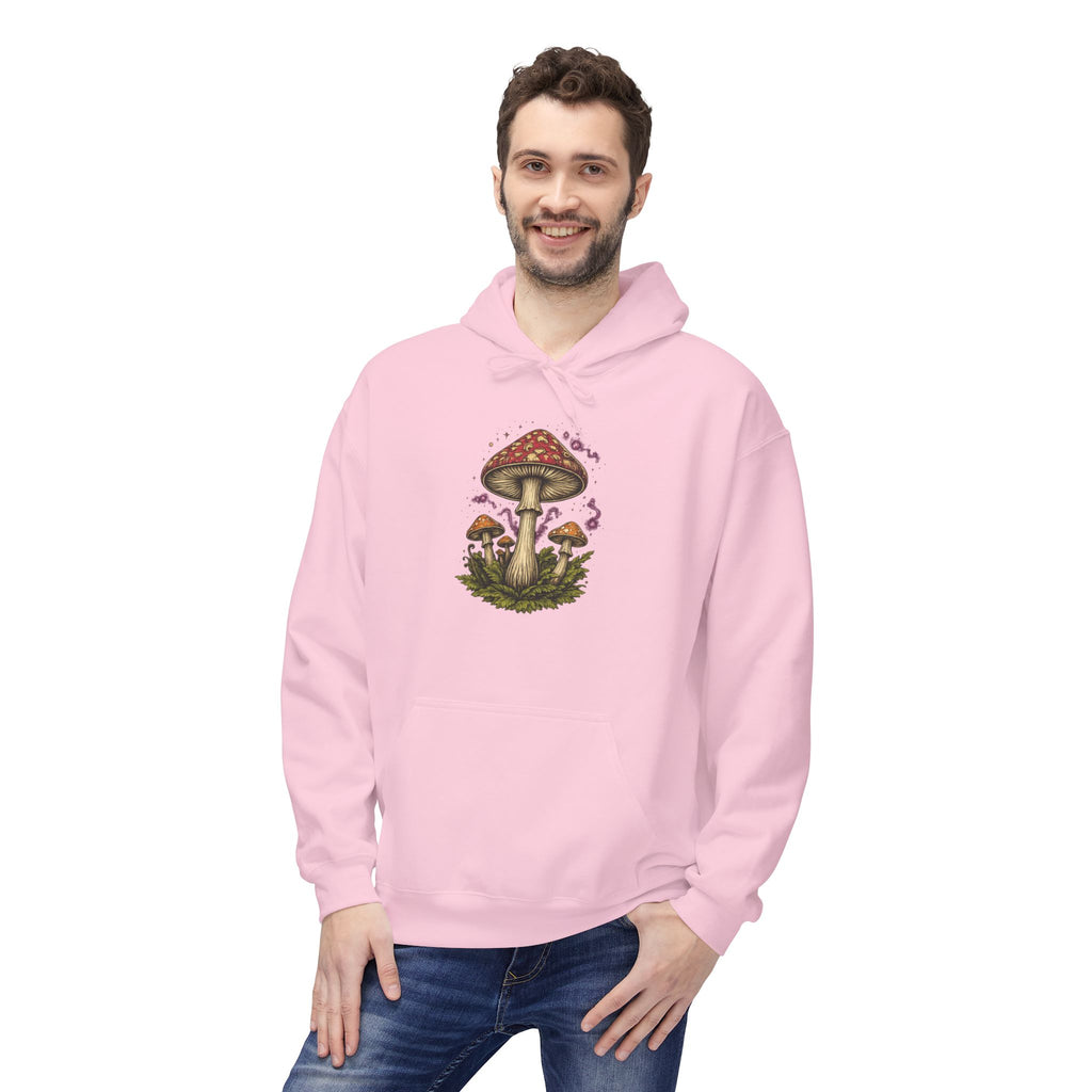 Mushroom Art Hoodie — Botanical Foraging Graphic Pullover