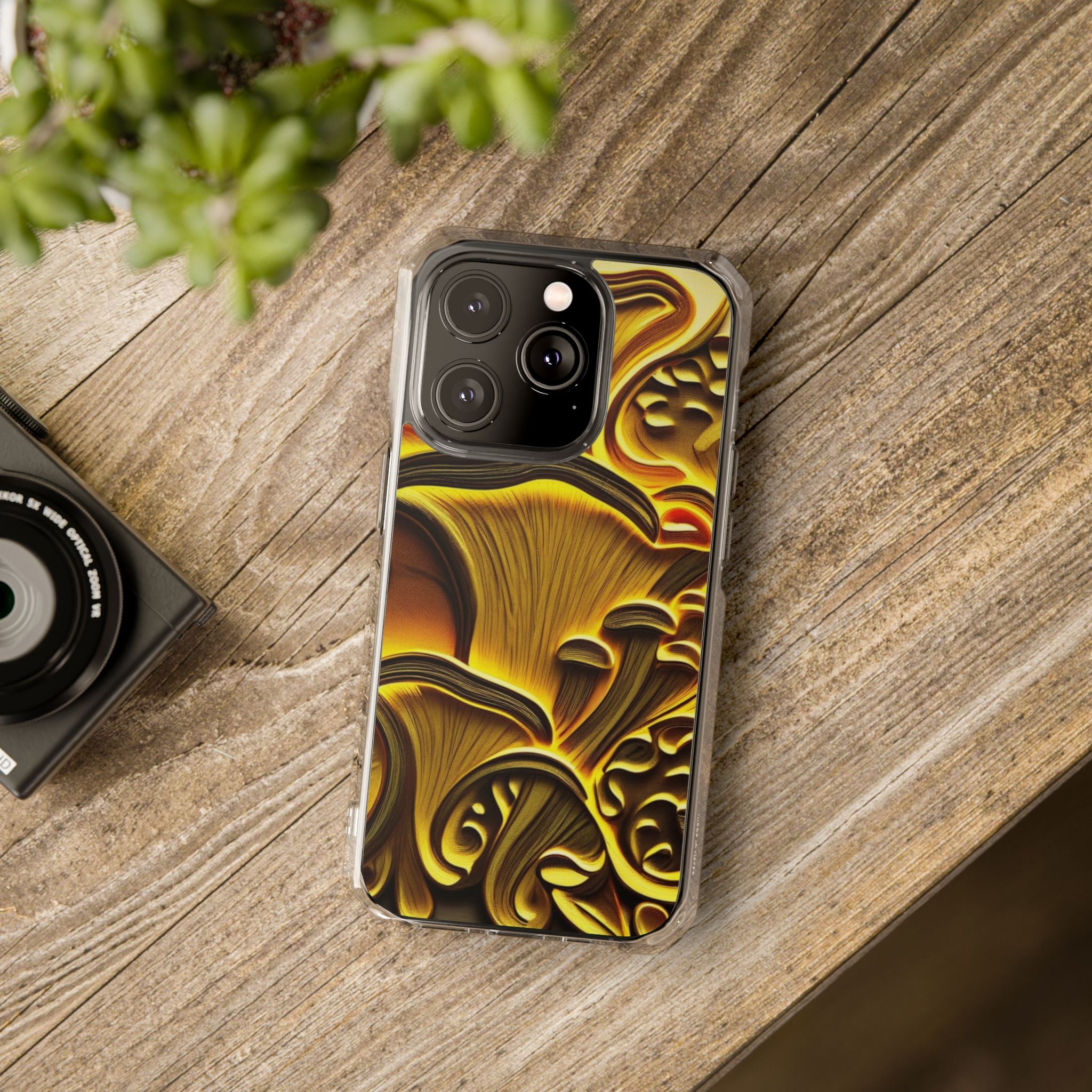 Golden Fungi Phone Case – Forest Glow Edition