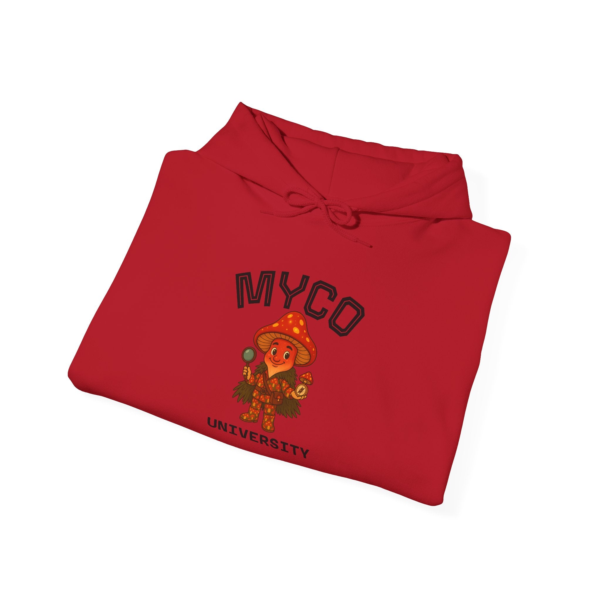 Myco University Lion & Mushroom Hoodie — Psychedelic Lion Graphic Pullover