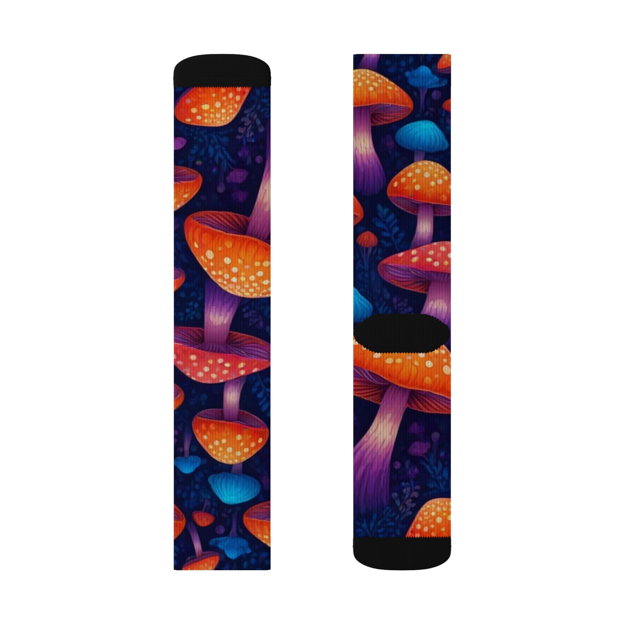 Socks: Colorful Mushroom Pattern Socks, Unique Gift for Fungi Lovers, Fun Fashion Socks, Cozy Home Accessories, Quirky Sock Gift