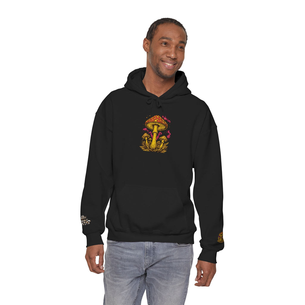 Mushroom Grove Hoodie – Whimsical Autumn Forest Mushroom Sweatshirt