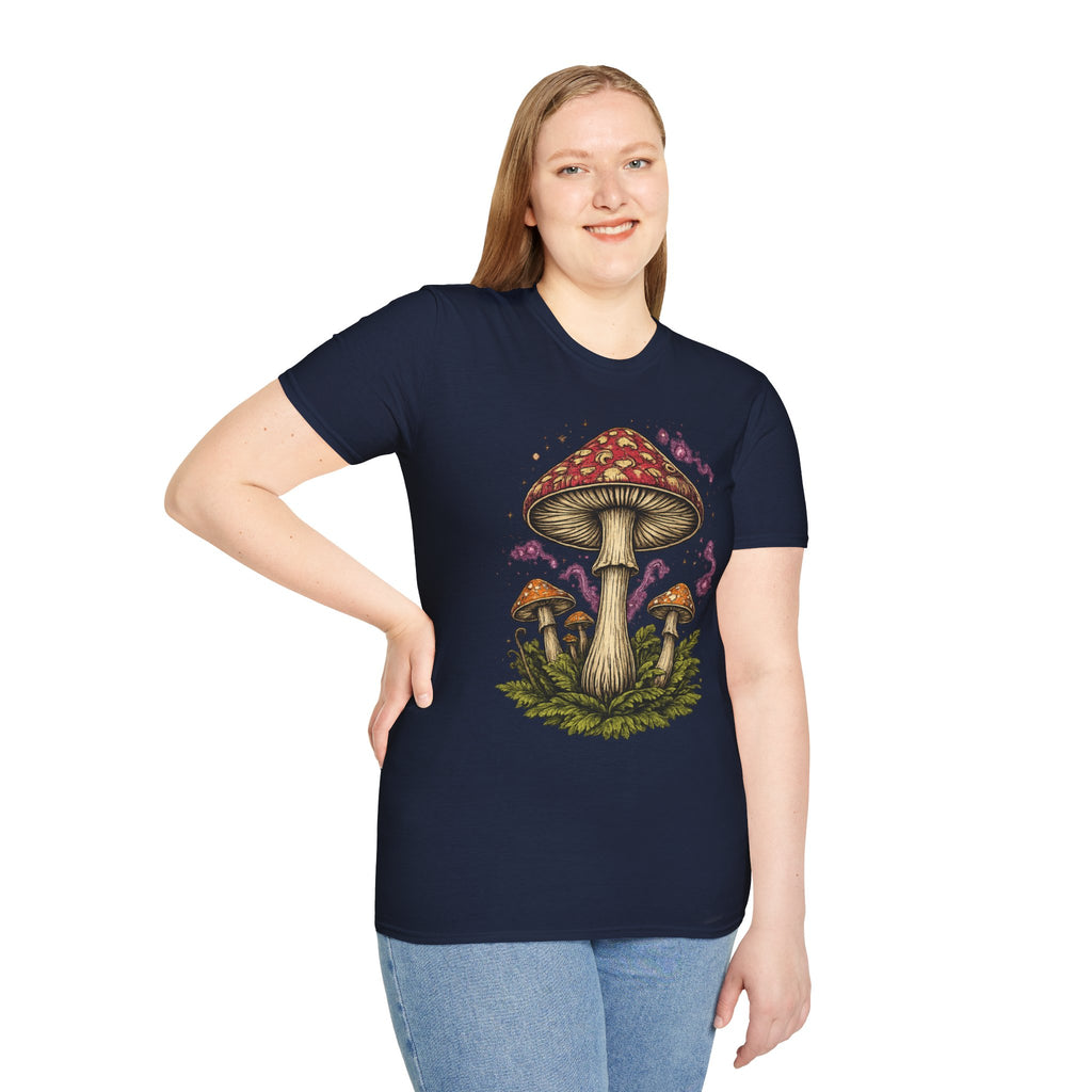City: Portland Mushroom Magic T-Shirt — Vintage Red Toadstool Illustration
