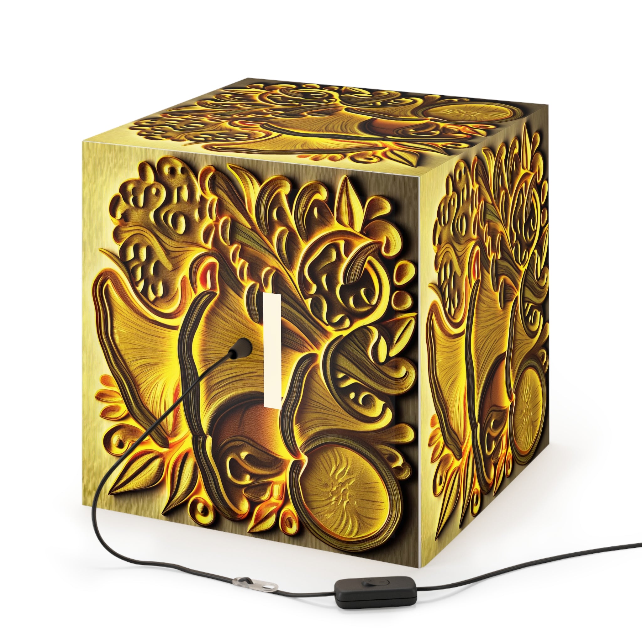 The Light Cube Lamp Golden Shroom Custom Design