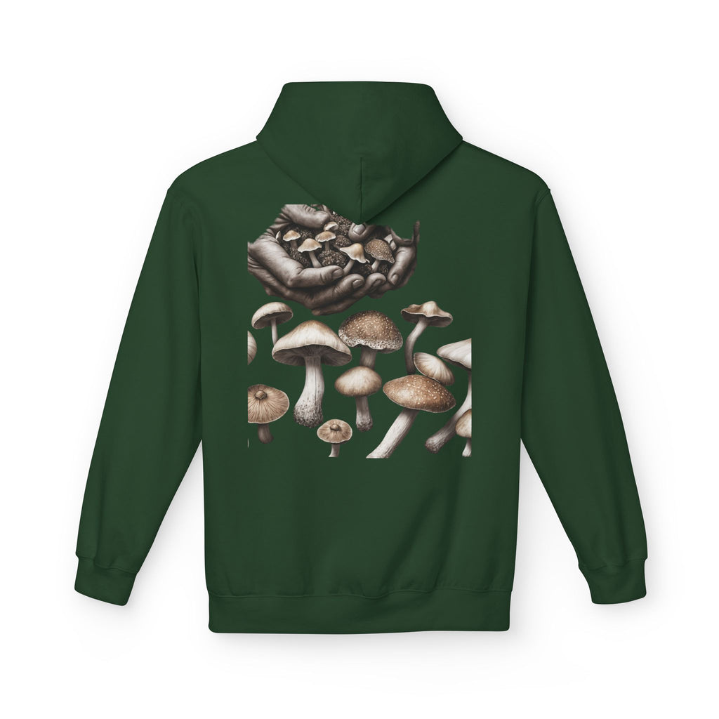 Mushroom Art Hoodie — Botanical Foraging Graphic Pullover