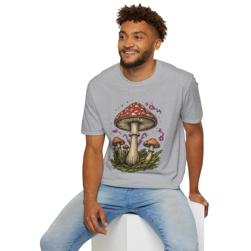 City: Gresham Psychedelic Mushroom Graphic T-Shirt — Red Amanita Illustration