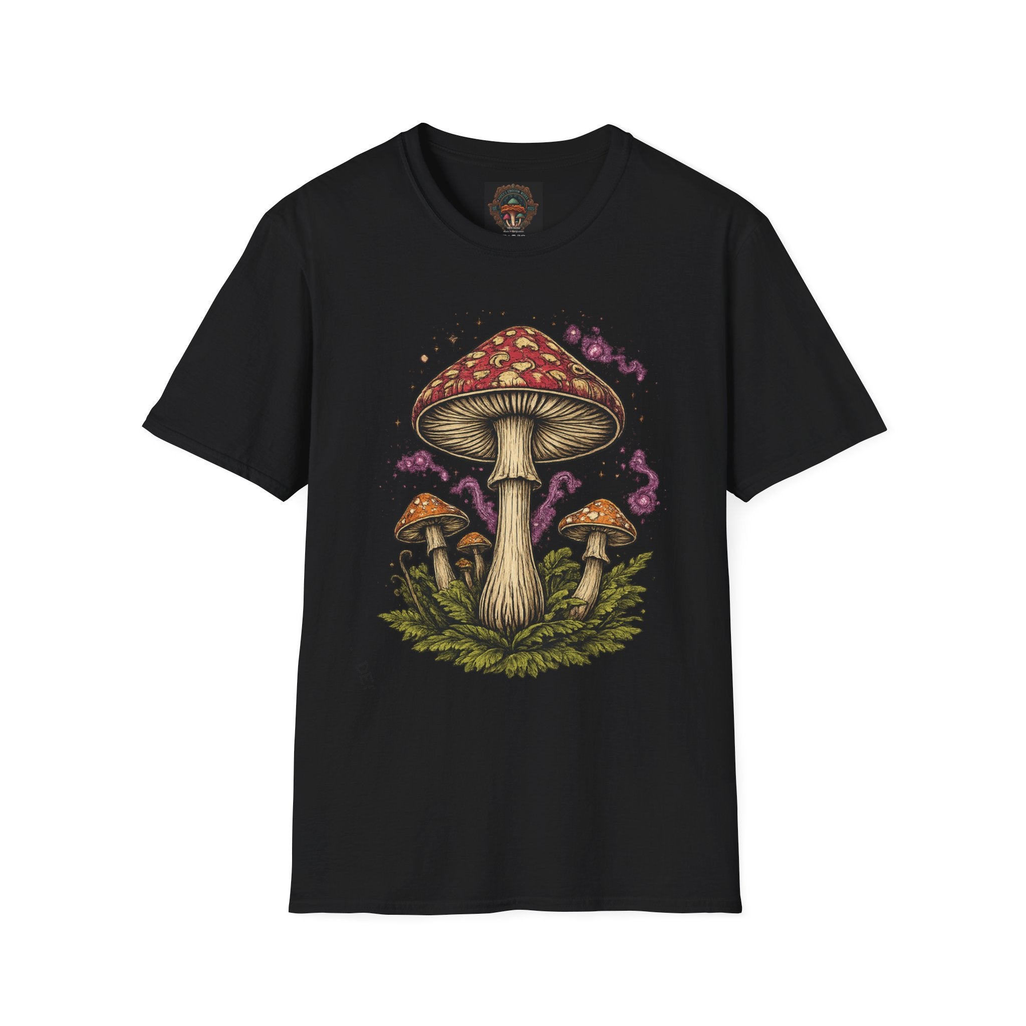 City: Vancouver Mushroom Illustration T-Shirt – Vintage Red Toadstool Graphic