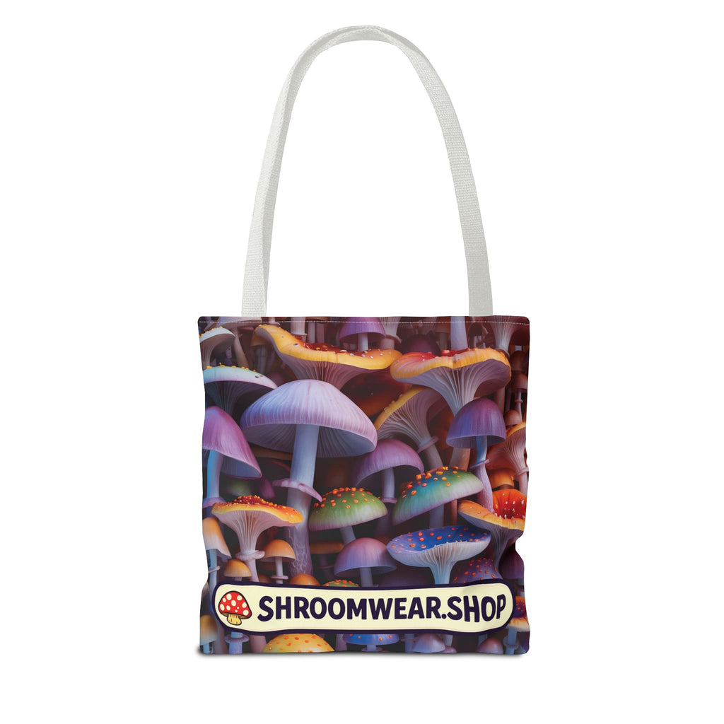 Tote Bag: Psychedelic Mushroom Tote Bag — Colorful Shroom Print Tote
