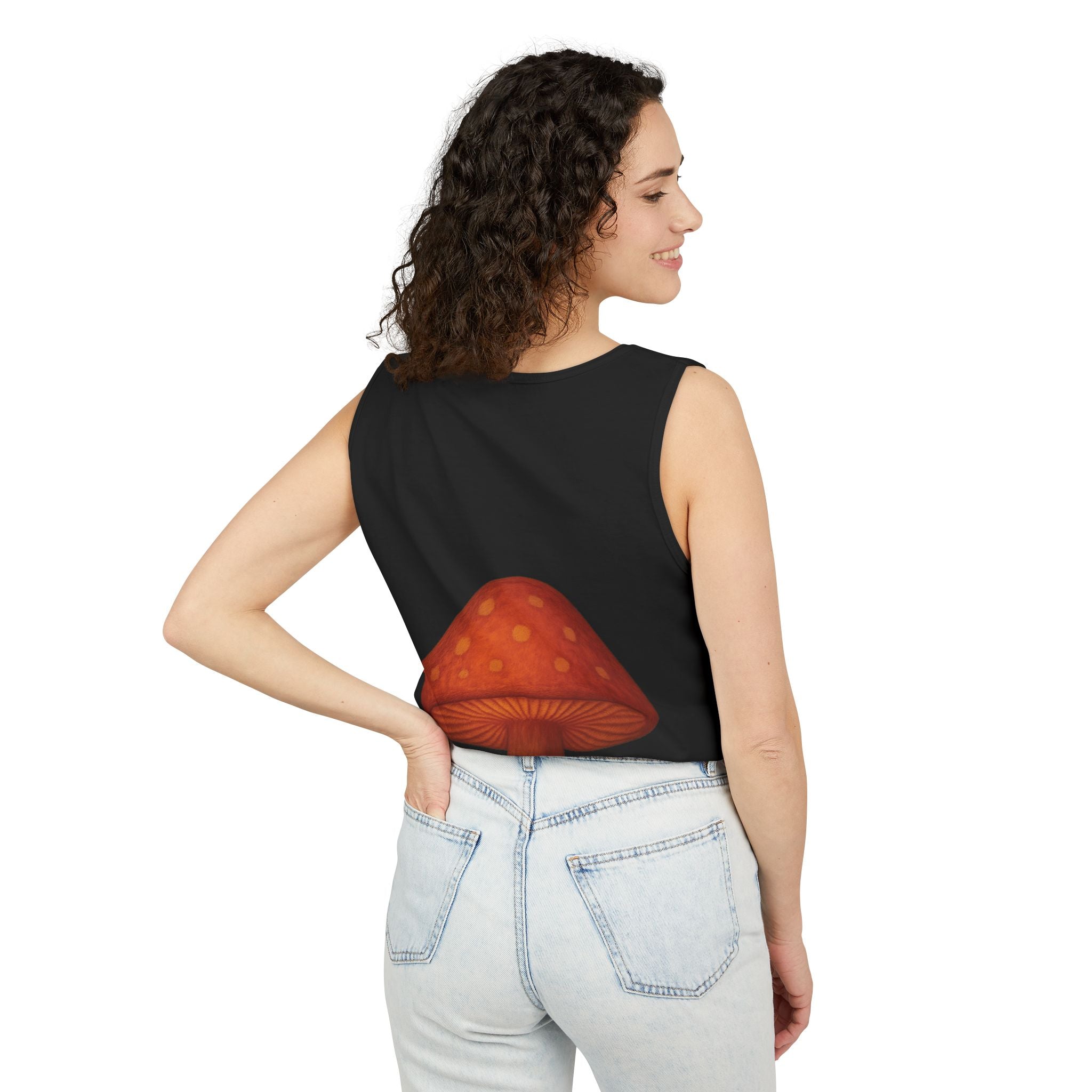 City: Portland Mushroom Tank Top — Vintage Forest Travel Graphic