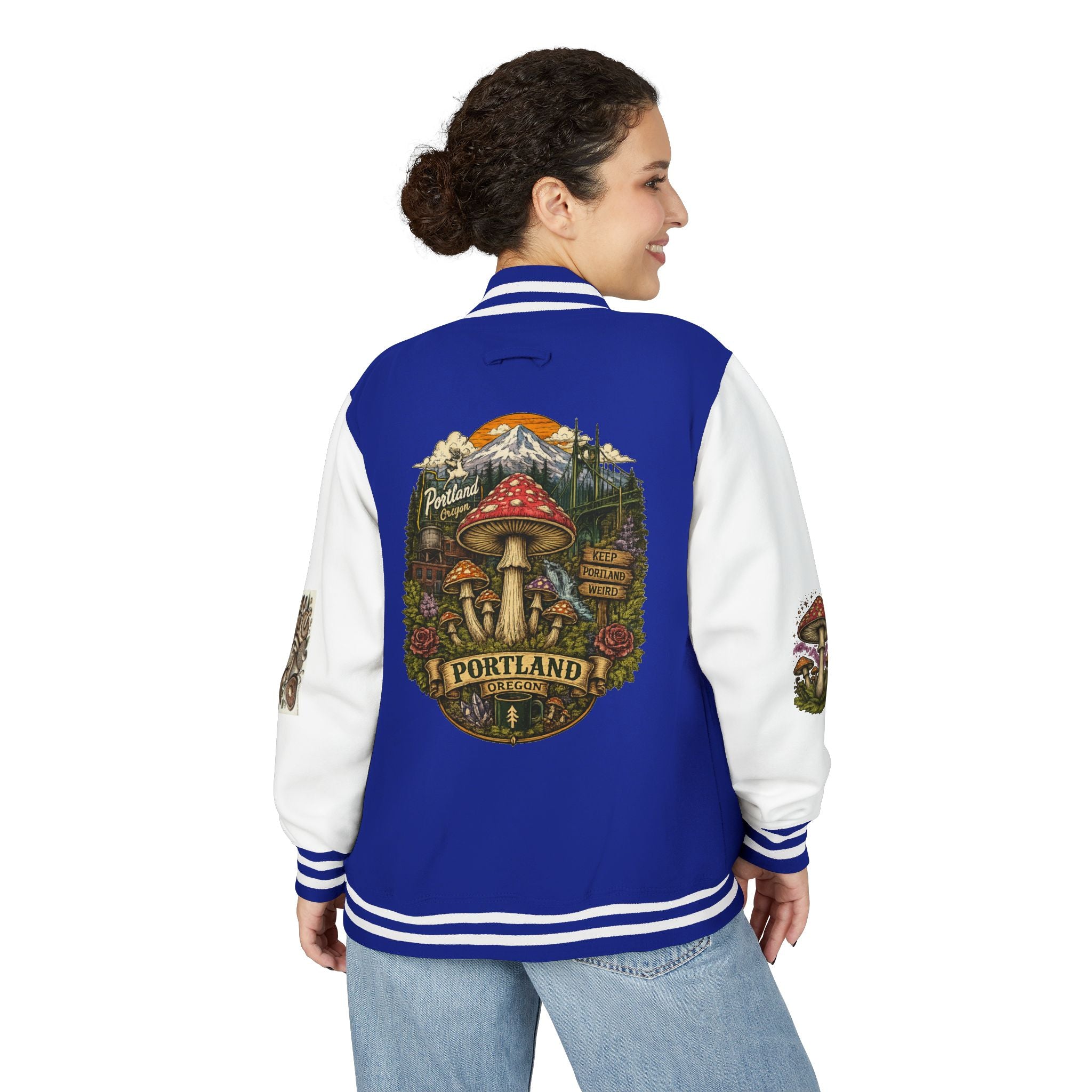 Portland Mushroom Patch Letterman Jacket